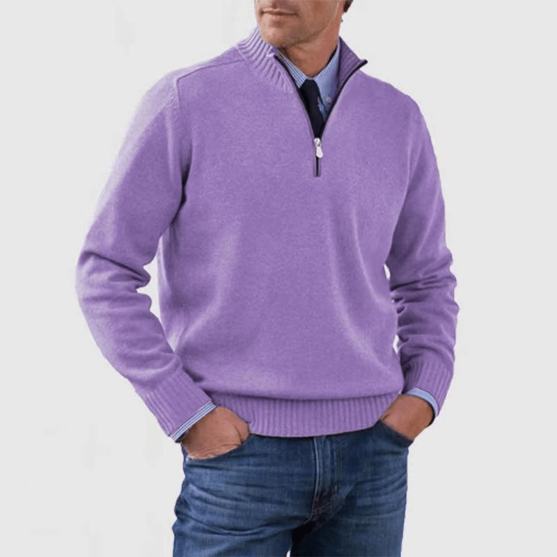 Heren Half - zip Trui | Warm, regular fit en stijlvol - De Mode OutletDMED2-QZ095043