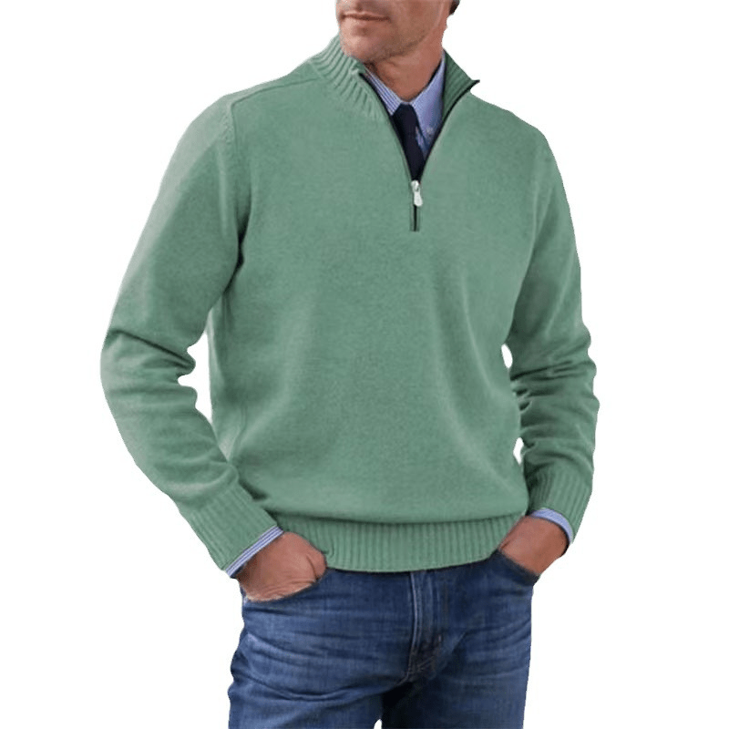 Heren Half - zip Trui | Warm, regular fit en stijlvol - De Mode OutletDMED2-QZ095037