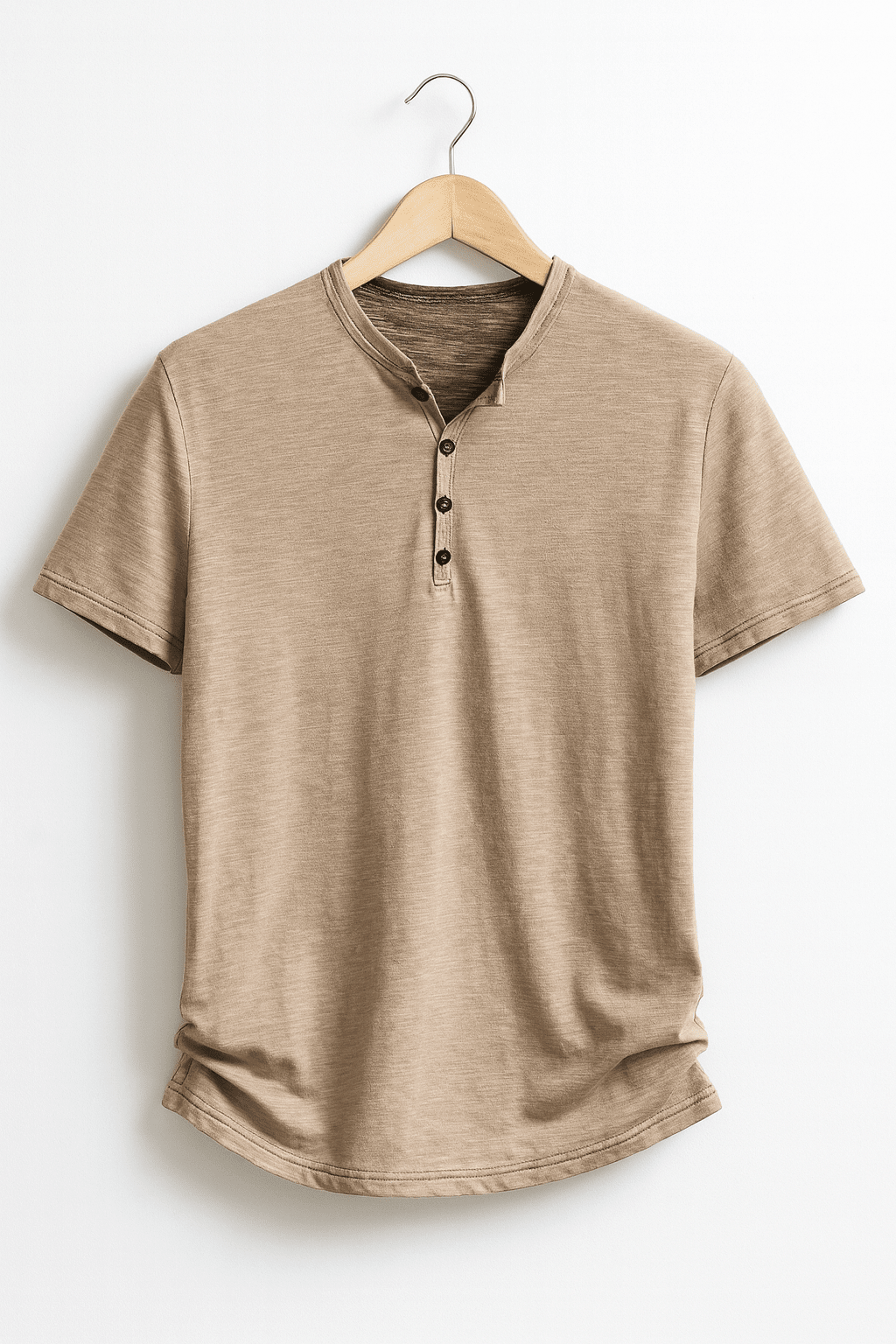 Heren Henley - shirt – Zacht met klassieke knoopsluiting - De Mode Outlet