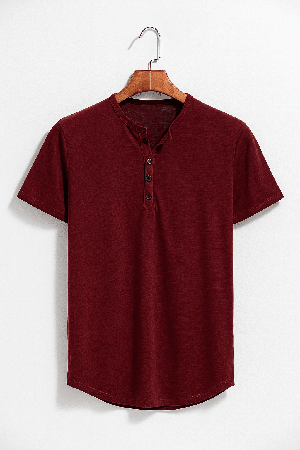 Heren Henley - shirt – Zacht met klassieke knoopsluiting - De Mode Outlet
