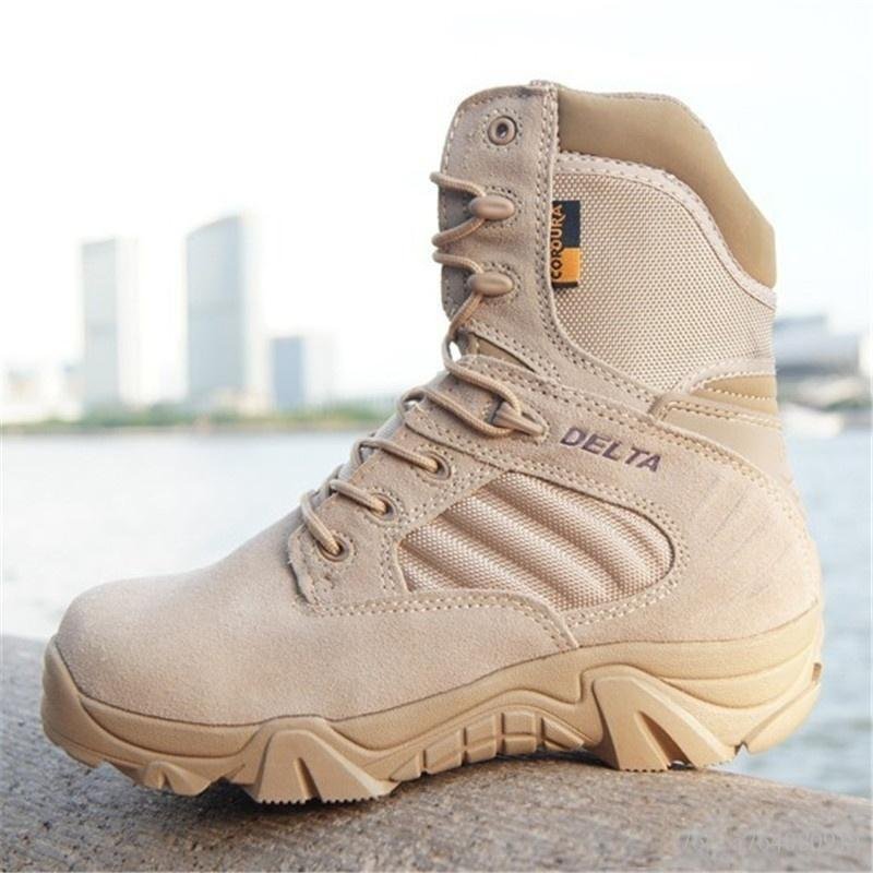 Heren Lichtgewicht Waterdichte Tactical Wandelschoenen – Gripzool voor Buiten - De Mode OutletKHAKI-HO67N59