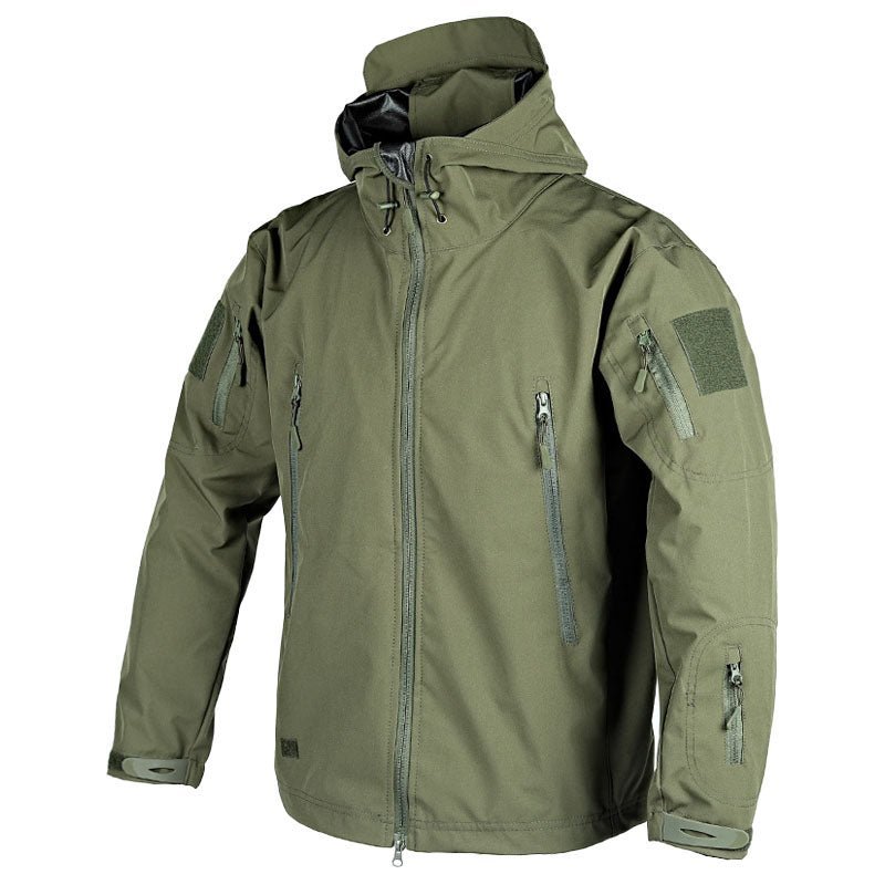 Heren Outdoor Jas – Waterdicht Met Capuchon Voor Regen en Wind - De Mode OutletERIK-GREEN-S