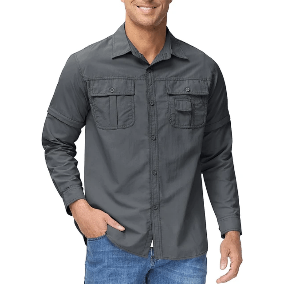 Heren Outdoor Shirt met Afritsbare Mouwen en Sneldrogend Ontwerp - De Mode Outlet47225867826515
