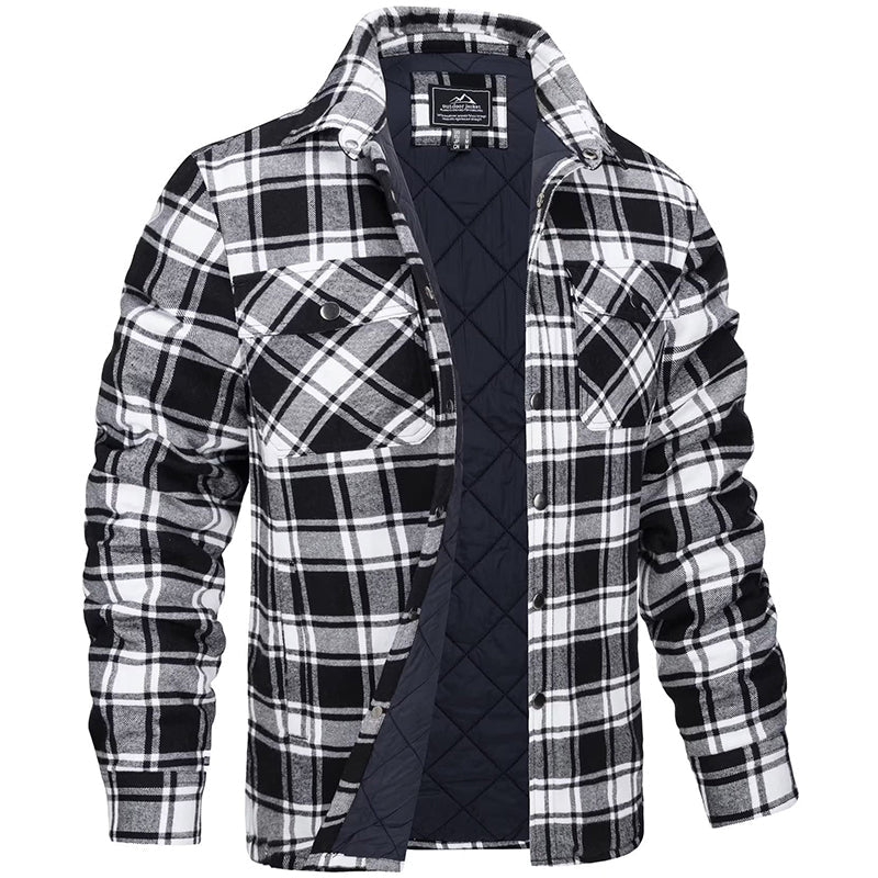 Heren overshirt met ruitpatroon | Warm en stoer ontwerp - De Mode OutletFn1755445752833828660