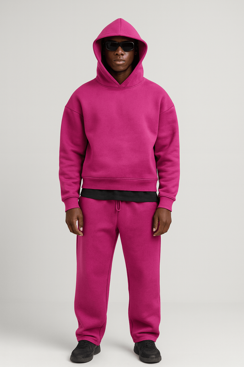 Heren Oversized Trainingspak met Hoodie en Jogger Set - De Mode OutletSKU_1766118710862_763