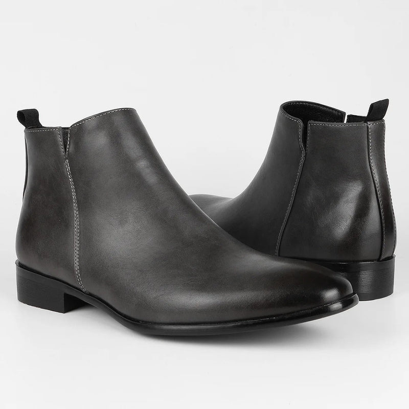 Heren Retro Laarzen met Rits en Stevige Zool - De Mode Outlet