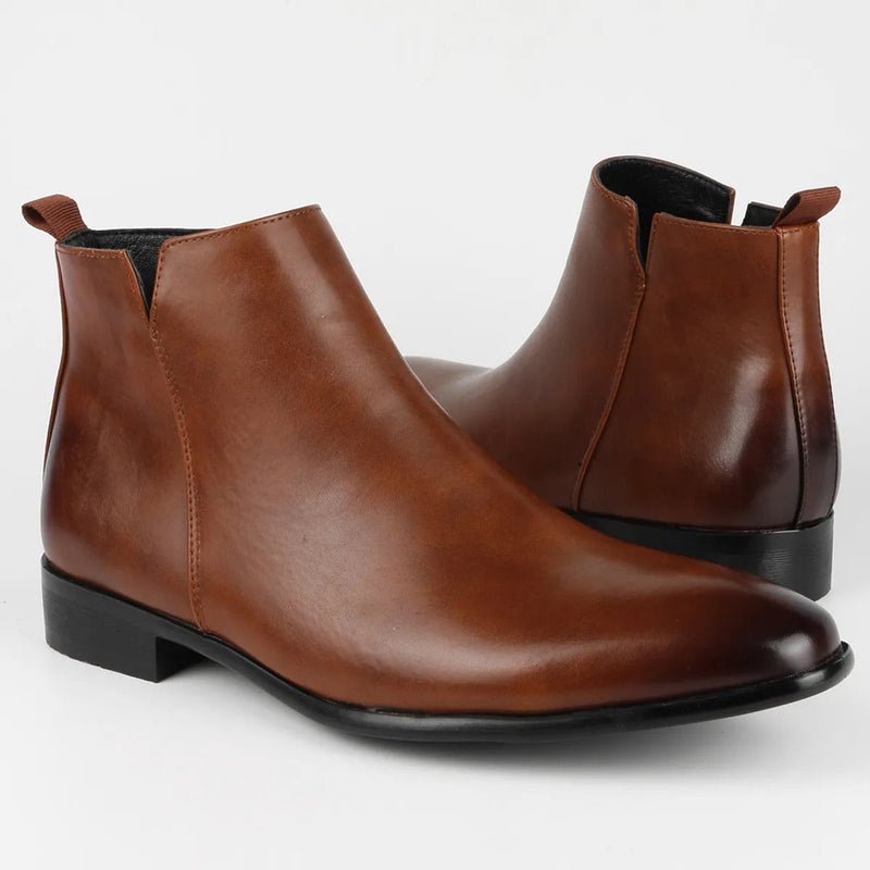 Heren Retro Laarzen met Rits en Stevige Zool - De Mode Outlet
