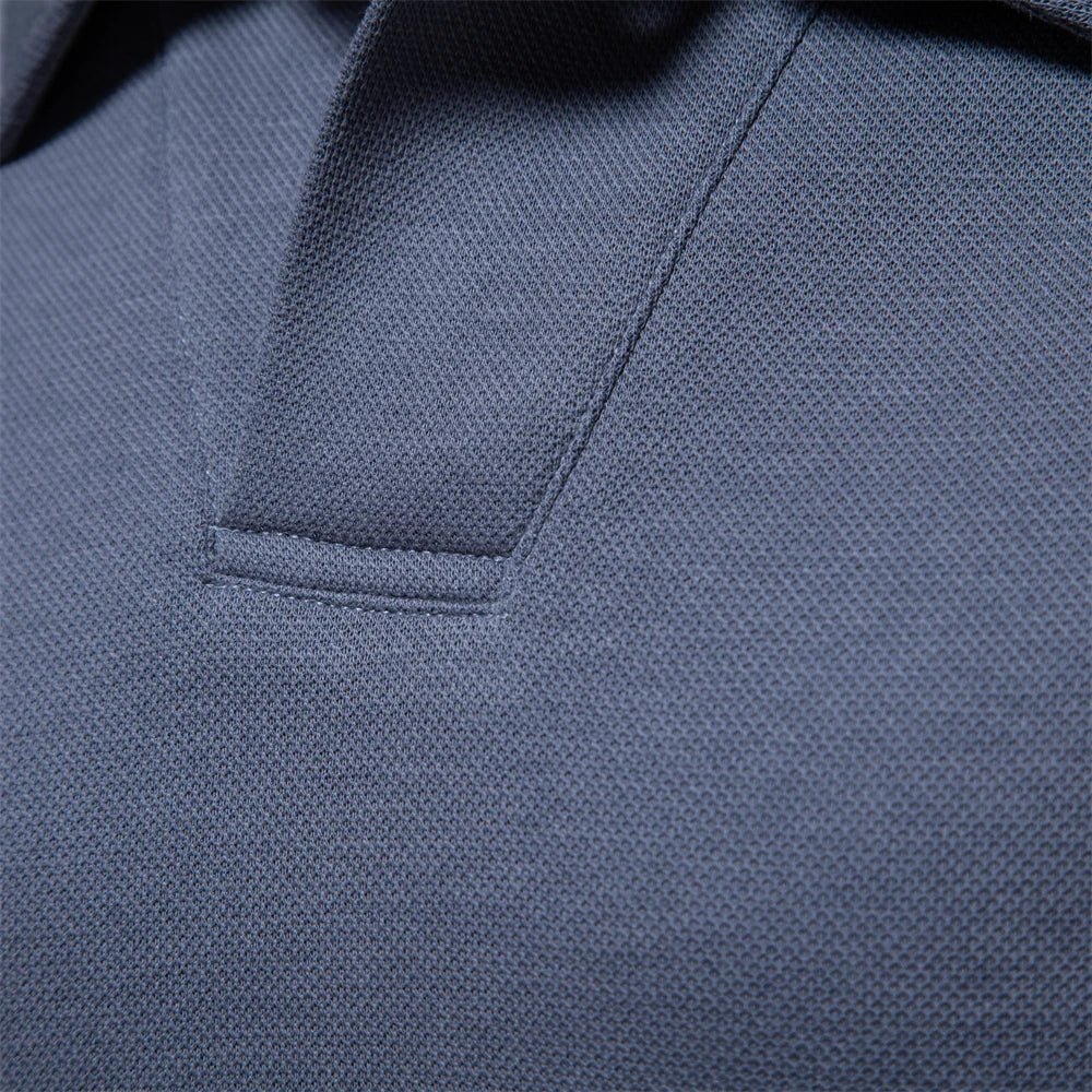 Heren Slim Fit Polo Shirt met Lange Mouwen en Klassieke Kraag - De Mode Outlet