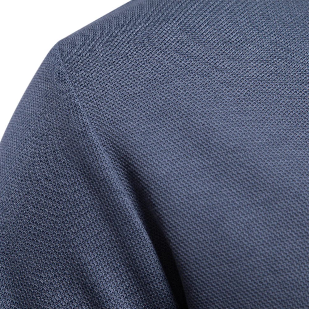 Heren Slim Fit Polo Shirt met Lange Mouwen en Klassieke Kraag - De Mode Outlet