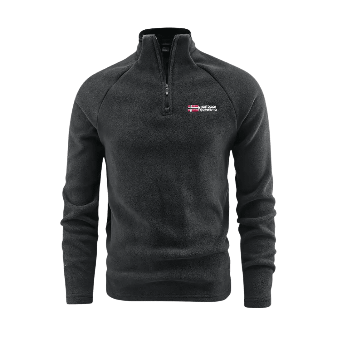 Heren Thermische Fleece Half - Zip Jas – Ademend en Comfortabel voor Koud Weer - De Mode OutletBLACK-JA83Q76