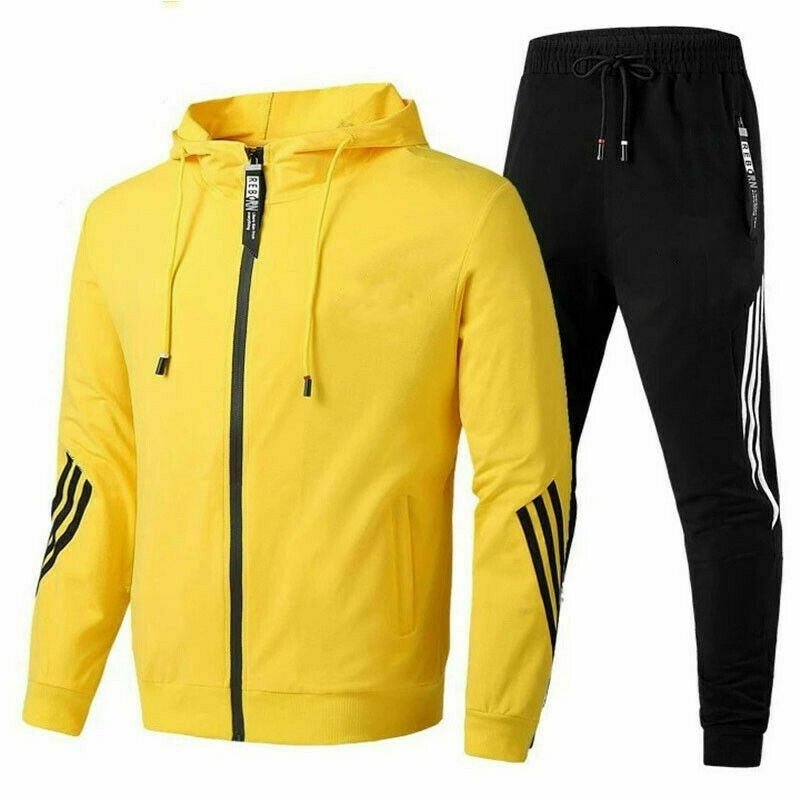 Heren Trainingspak met Ademend Ontwerp en Comfortabele Pasvorm - De Mode OutletSKU_1719587337210_683