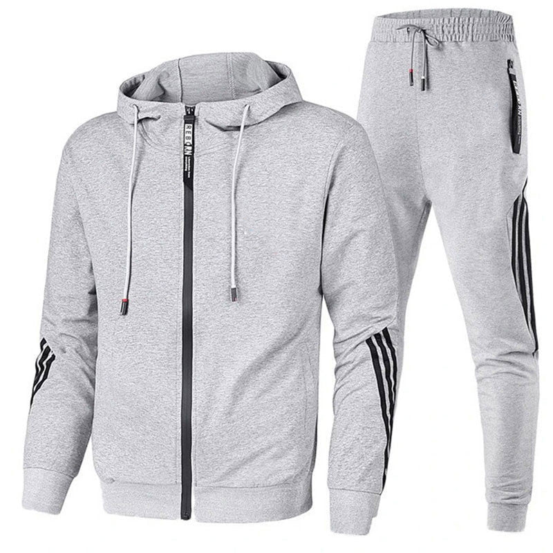 Heren Trainingspak met Ademend Ontwerp en Comfortabele Pasvorm - De Mode OutletSKU_1719587337210_475