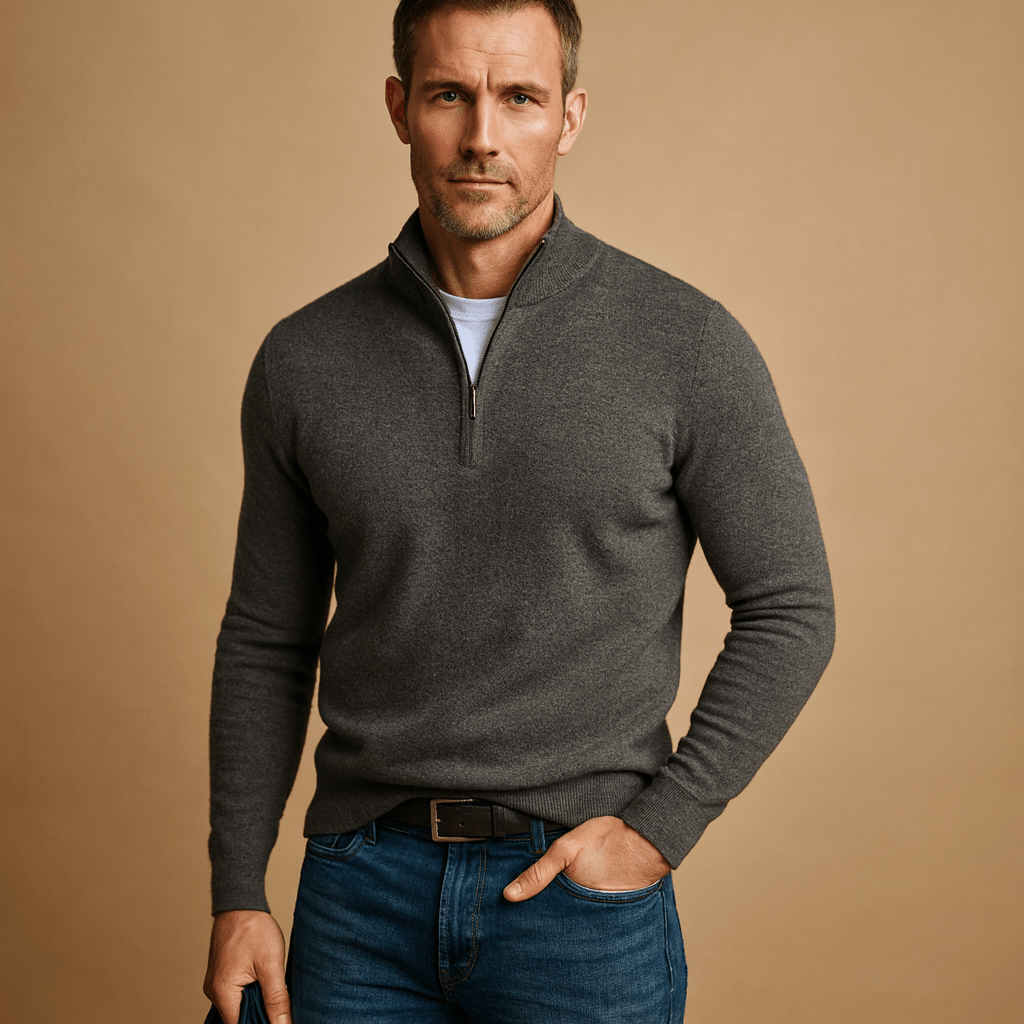 Heren trui met rits | Comfort en stijl voor elke dag - De Mode OutletGQ920009