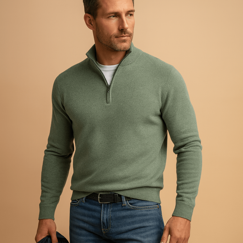 Heren trui met rits | Comfort en stijl voor elke dag - De Mode OutletGQ920025