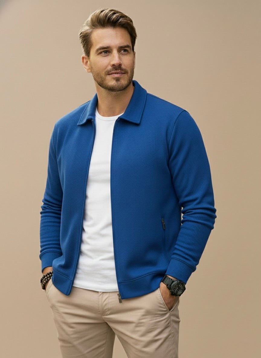 Heren Vest met Rits en Moderne Uitstraling - De Mode Outlet