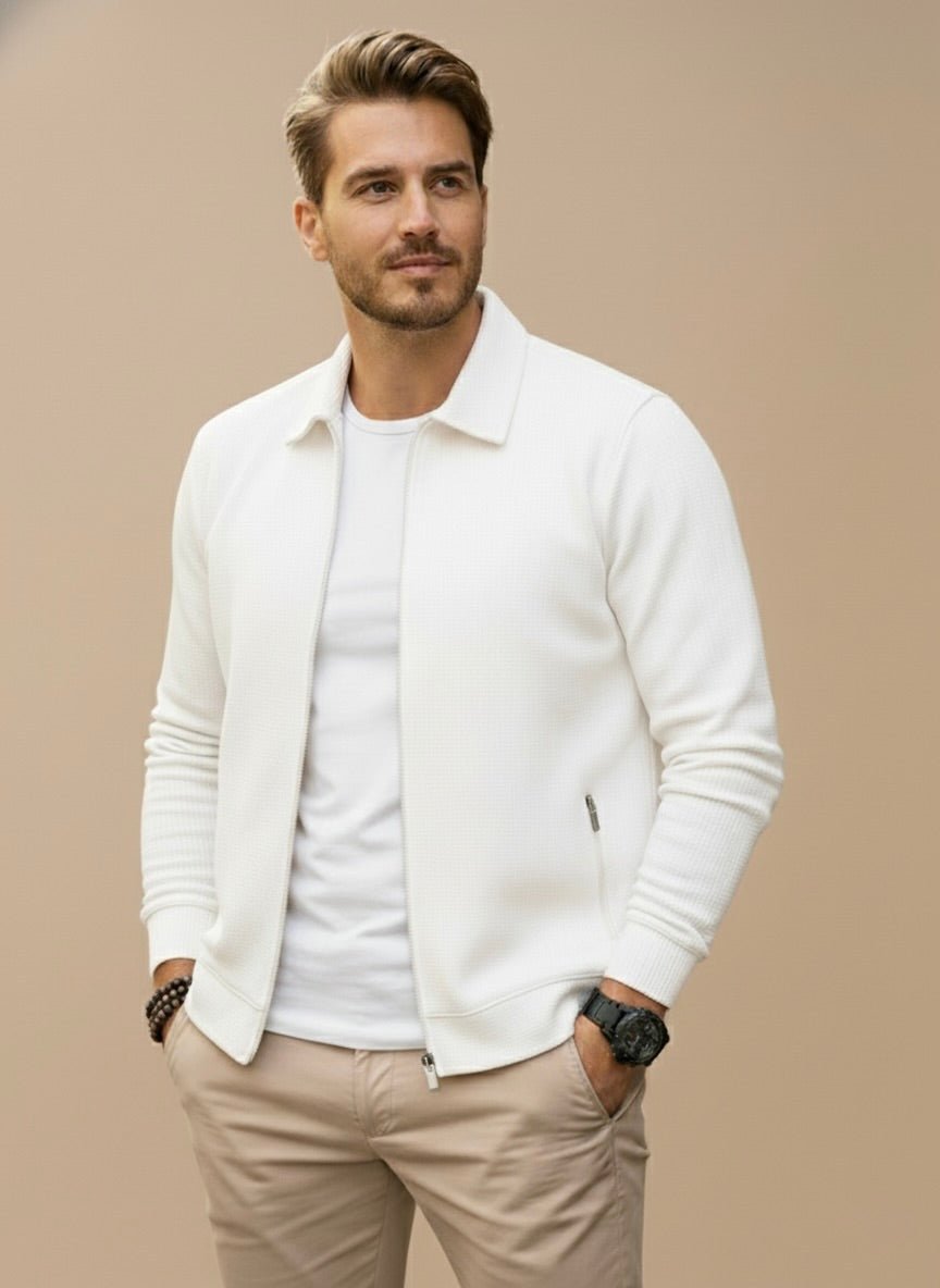 Heren Vest met Rits en Moderne Uitstraling - De Mode Outlet