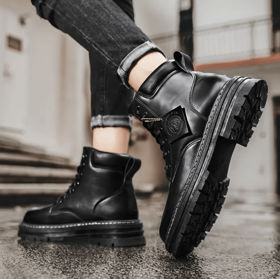 Heren Veterboots met Stevige Zool en Comfortabele Pasvorm - De Mode OutletSKU_1704702979626_908