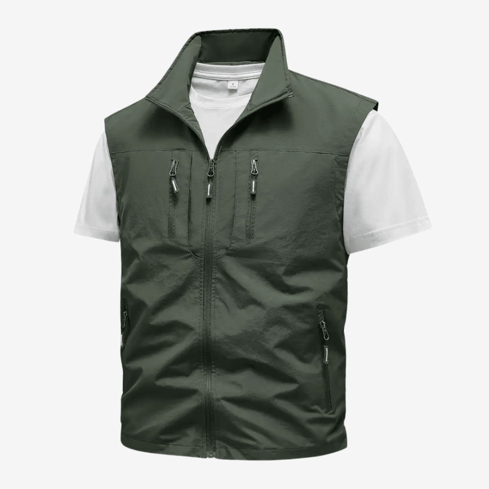 Heren Visgilet | Lichtgewicht Windbescherming voor Buiten - De Mode OutletARMY GREEN-EF15W41