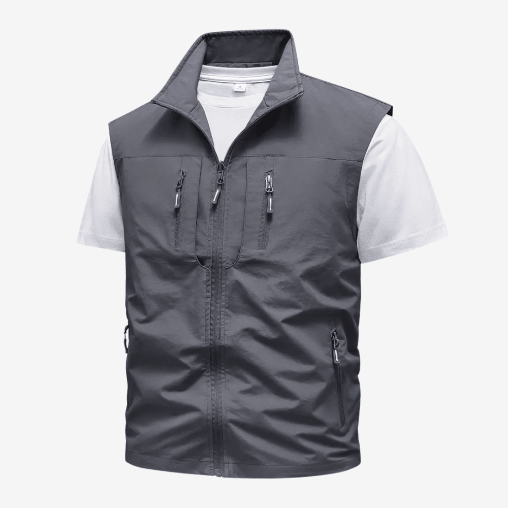 Heren Visgilet | Lichtgewicht Windbescherming voor Buiten - De Mode OutletDARK GREY-YY74P13