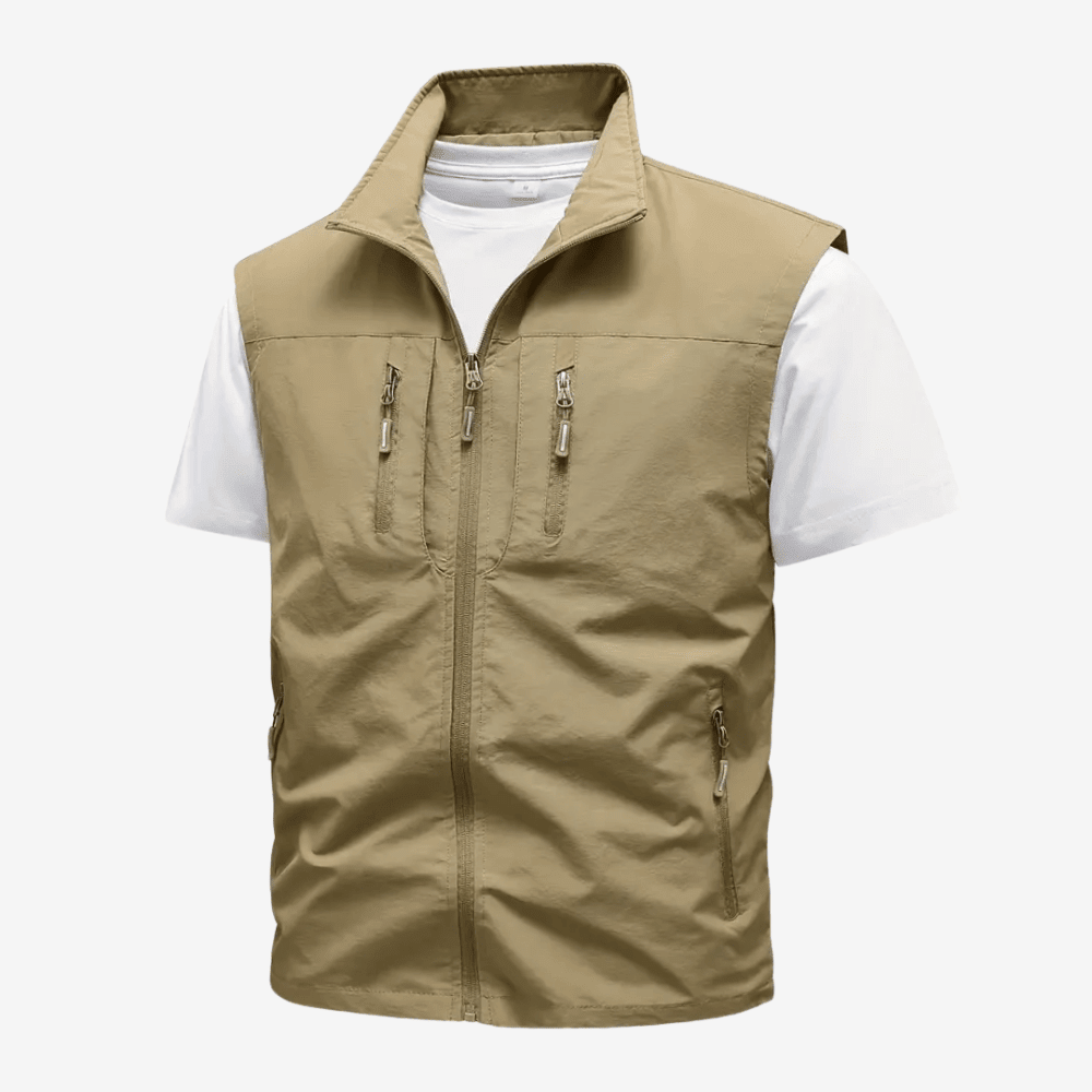 Heren Visgilet | Lichtgewicht Windbescherming voor Buiten - De Mode OutletKHAKI-DD45R18