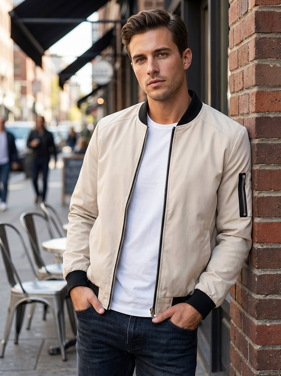 Tussenjas Heren – Beige - beeld 1