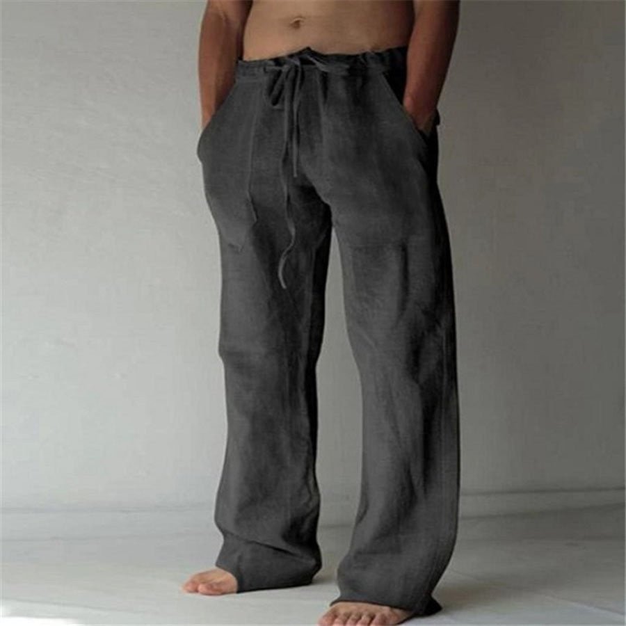 Levi | Zachte linnen vrijetijdsbroek voor heren met ultiem comfort en zomerse elegantie - De Mode OutletSEND L