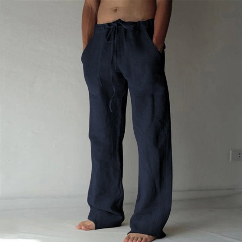 Levi | Zachte linnen vrijetijdsbroek voor heren met ultiem comfort en zomerse elegantie - De Mode OutletSEND L