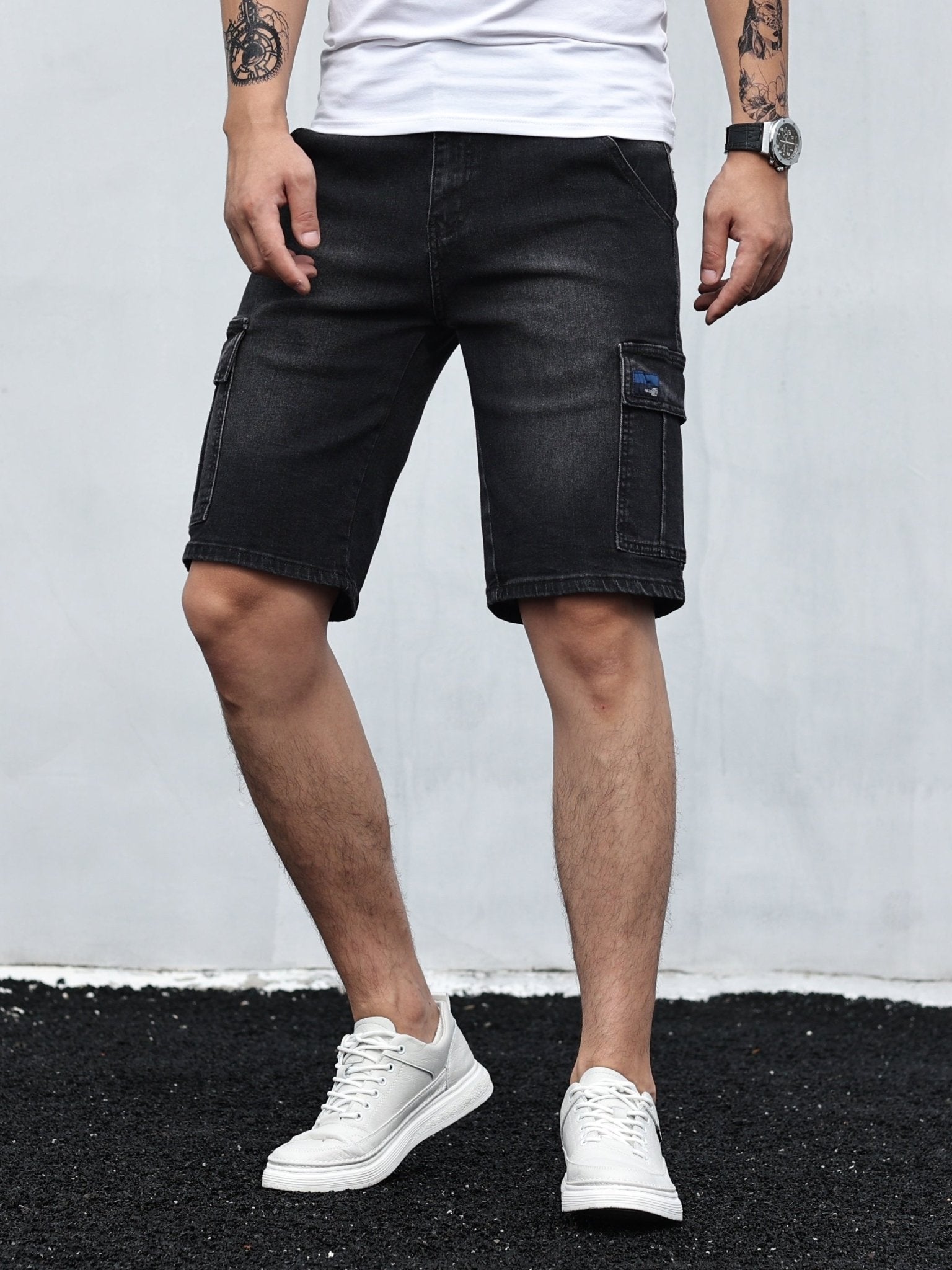 Liam | Cargo Denim Shorts voor Heren – Comfort, Stijl & Functionaliteit - De Mode OutletSKU_1714454172251_19