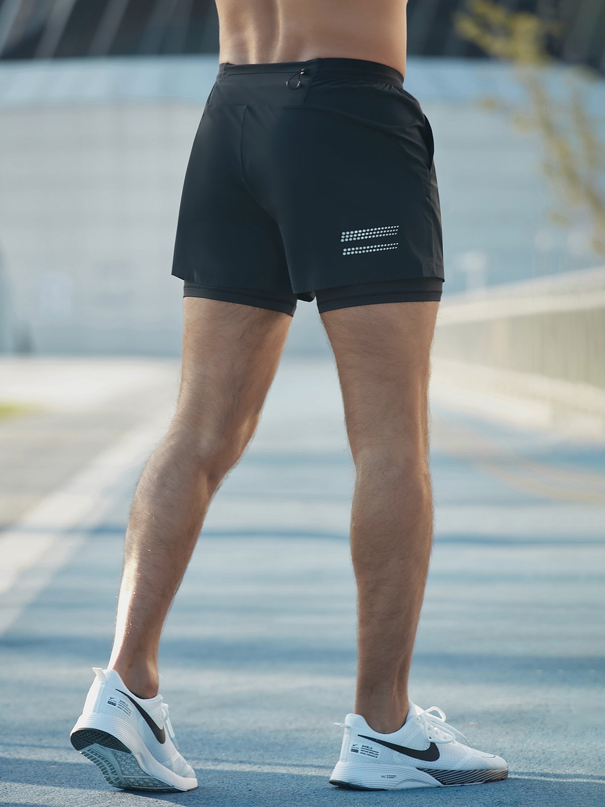 Liam Men's 2 - in - 1 Hardloop Short met Telefoonvak voor Ultiem Comfort en Bewegingsvrijheid - De Mode Outlet9768444428635-;sku_p0