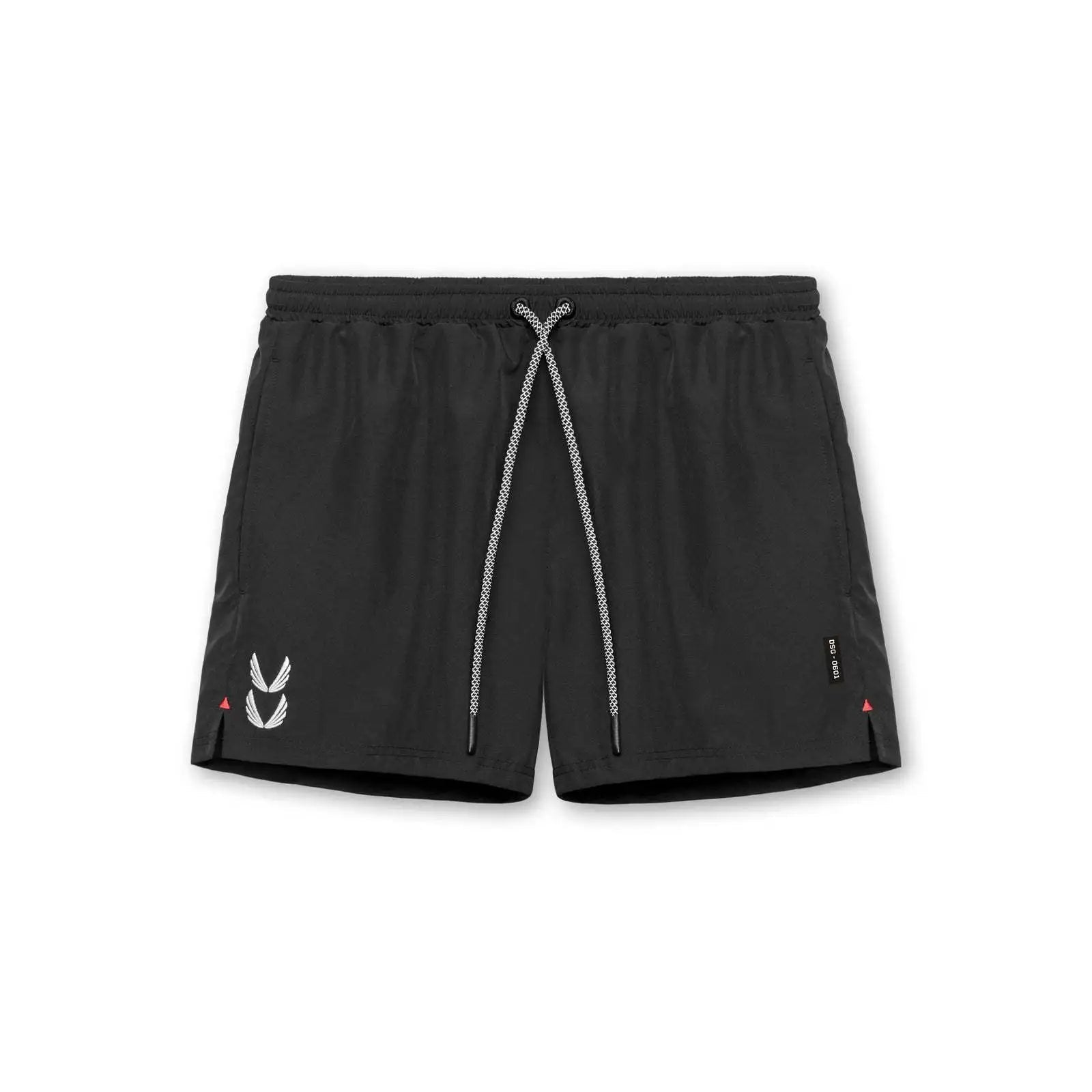 Liam Men's Sport Shorts 2 - in - 1 Ontwerp Sneldrogend voor Fitness en Joggen - De Mode Outlet1005006070337495-;14:365458YH-DK59 Black