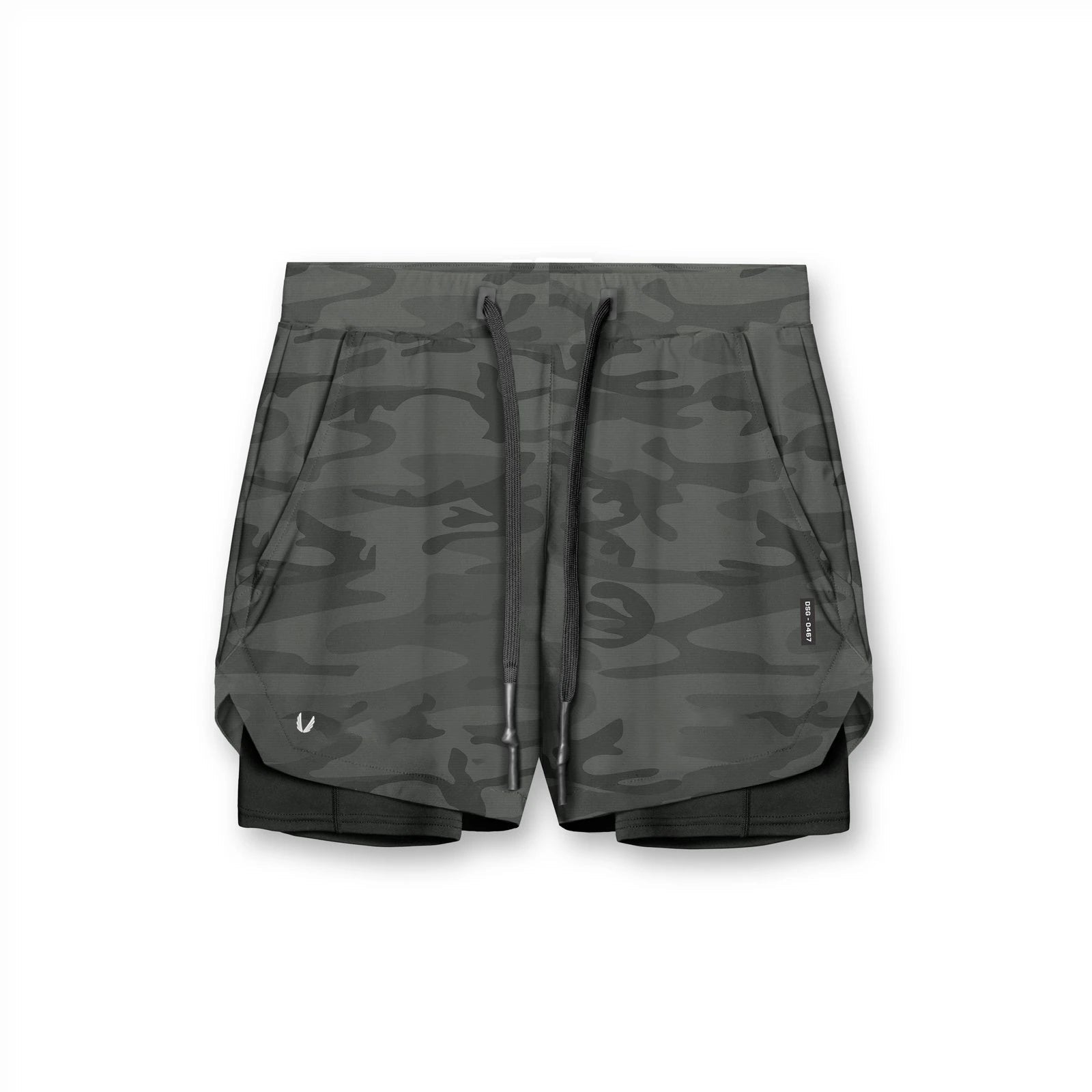 Liam Men's Sport Shorts 2 - in - 1 Ontwerp Sneldrogend voor Fitness en Joggen - De Mode Outlet1005006070337495-;14:200001438YH-DK64 Camo
