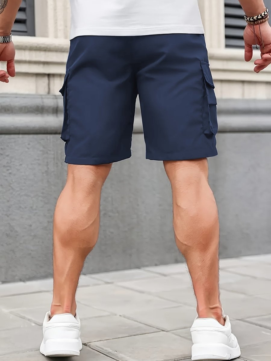 Lichtgewicht Cargo Shorts voor Heren met Ritszakken – Outdoor Wandelpasvorm - De Mode OutletBLACK-DP31D44