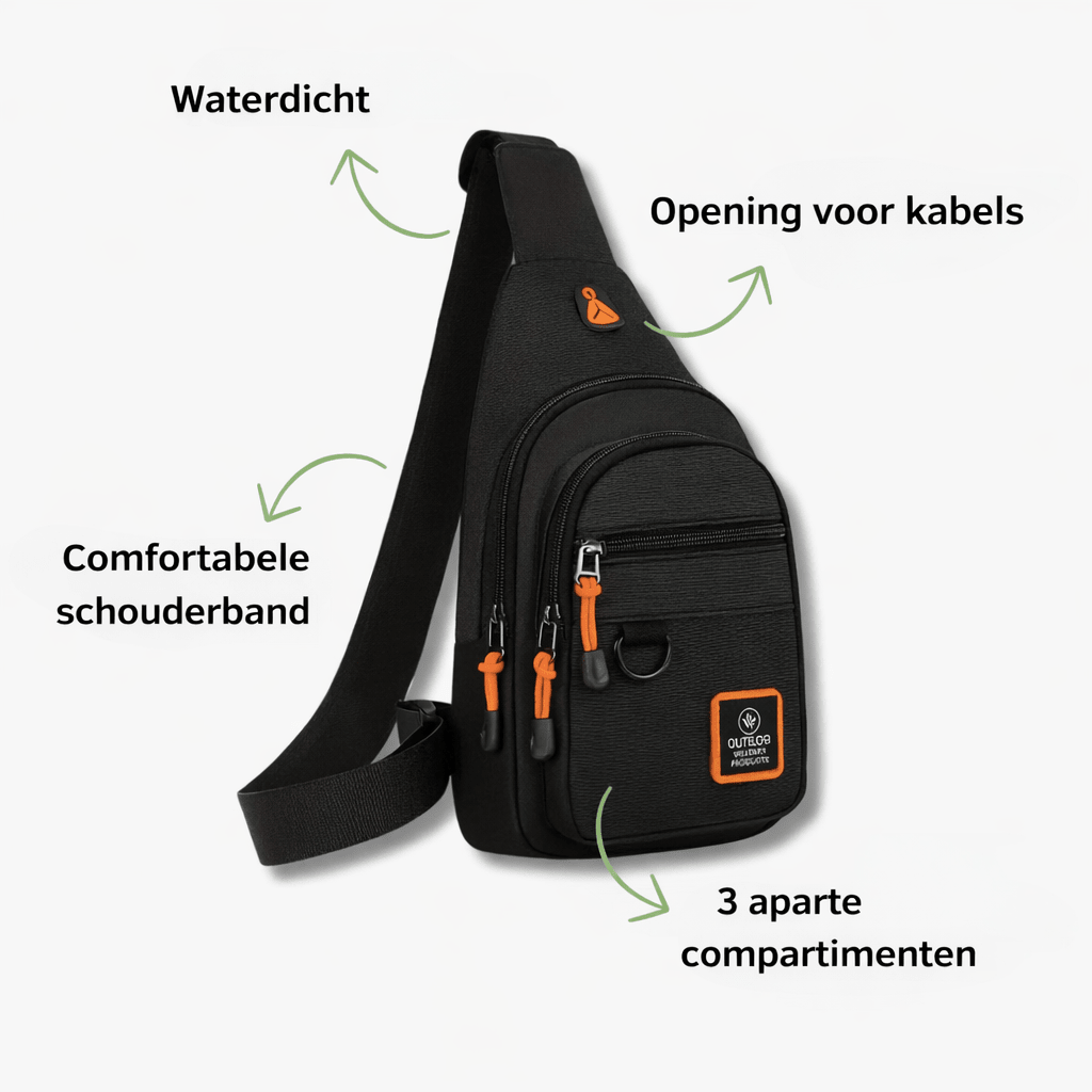 Lichtgewicht Outdoor Crossbody Tas – Waterafstotende Praktische Draagtas - De Mode OutletGREEN-WW92P88