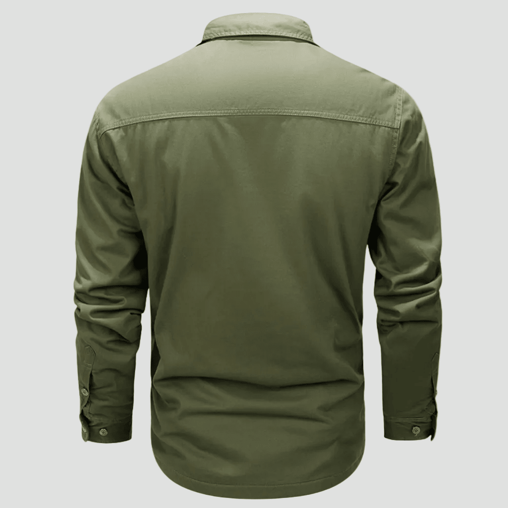 Lichtgewicht Outdoor Overhemd met Lange Mouwen – Duurzame Katoenmix voor Actief Gebruik - De Mode Outlet