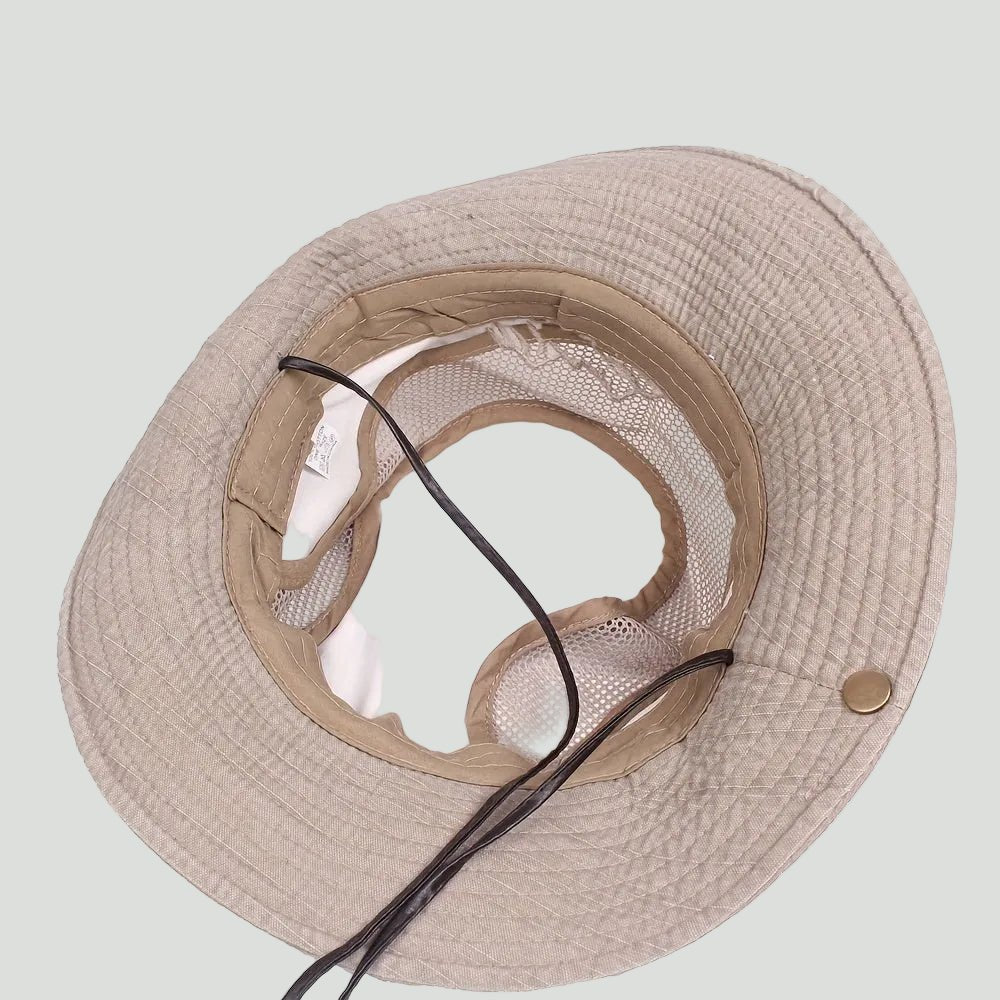 Lichtgewicht Panama - Stijl Hoed – Ademend Mesh Zonnehoed voor Buiten - De Mode OutletGREY-RA08X94