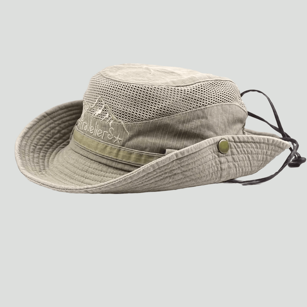Lichtgewicht Panama - Stijl Hoed – Ademend Mesh Zonnehoed voor Buiten - De Mode OutletGREEN-FJ97S02