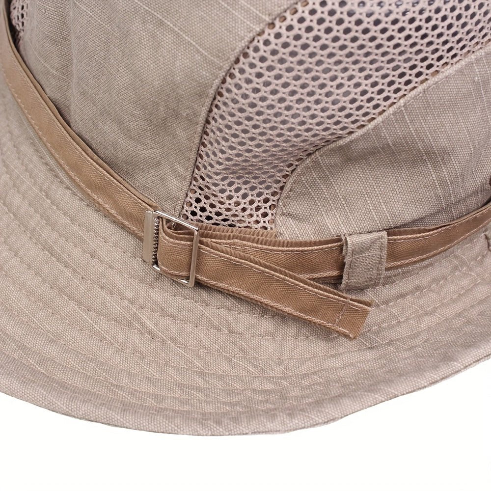 Lichtgewicht Panama - Stijl Hoed – Ademend Mesh Zonnehoed voor Buiten - De Mode OutletGREY-RA08X94