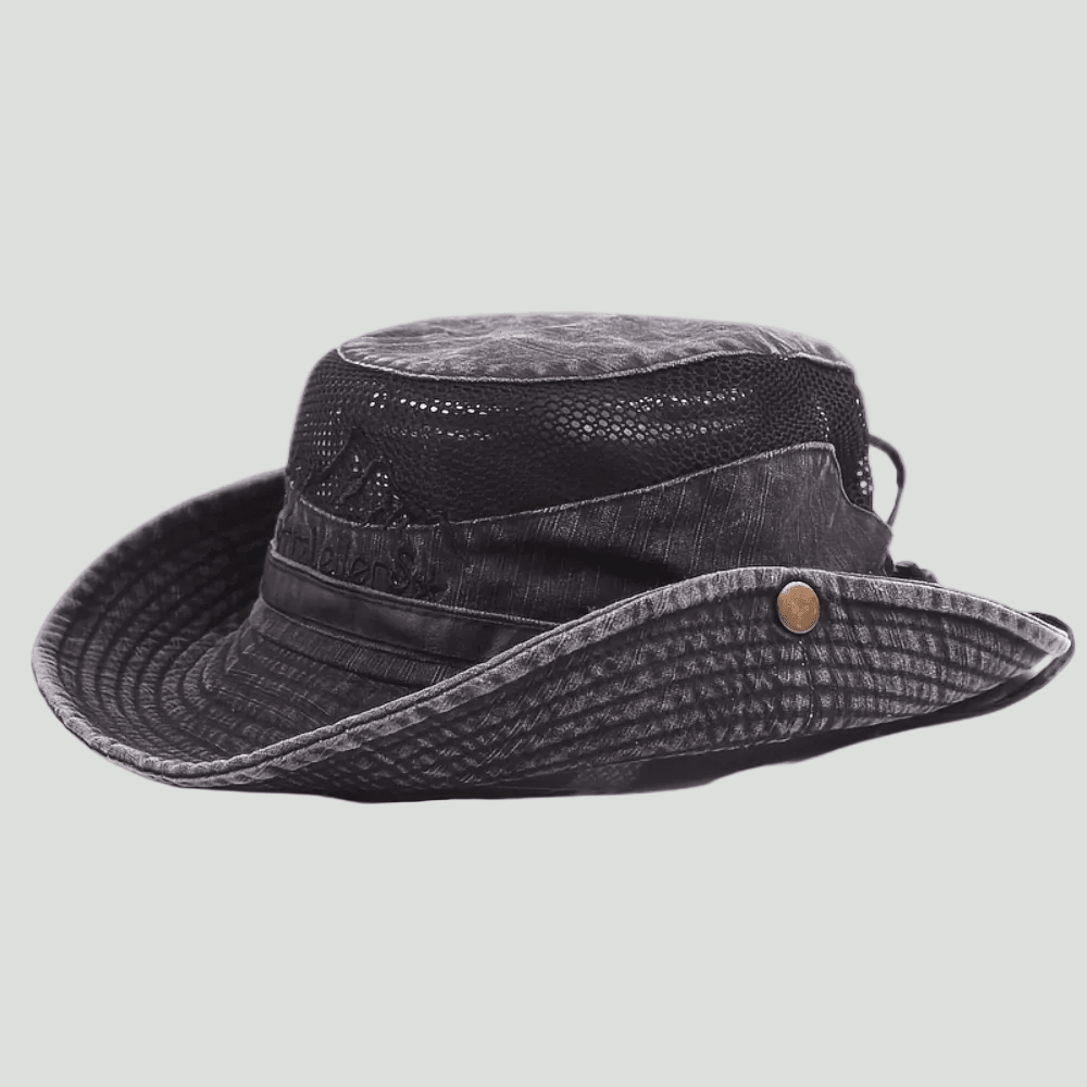 Lichtgewicht Panama - Stijl Hoed – Ademend Mesh Zonnehoed voor Buiten - De Mode OutletBLACK-XZ27X15