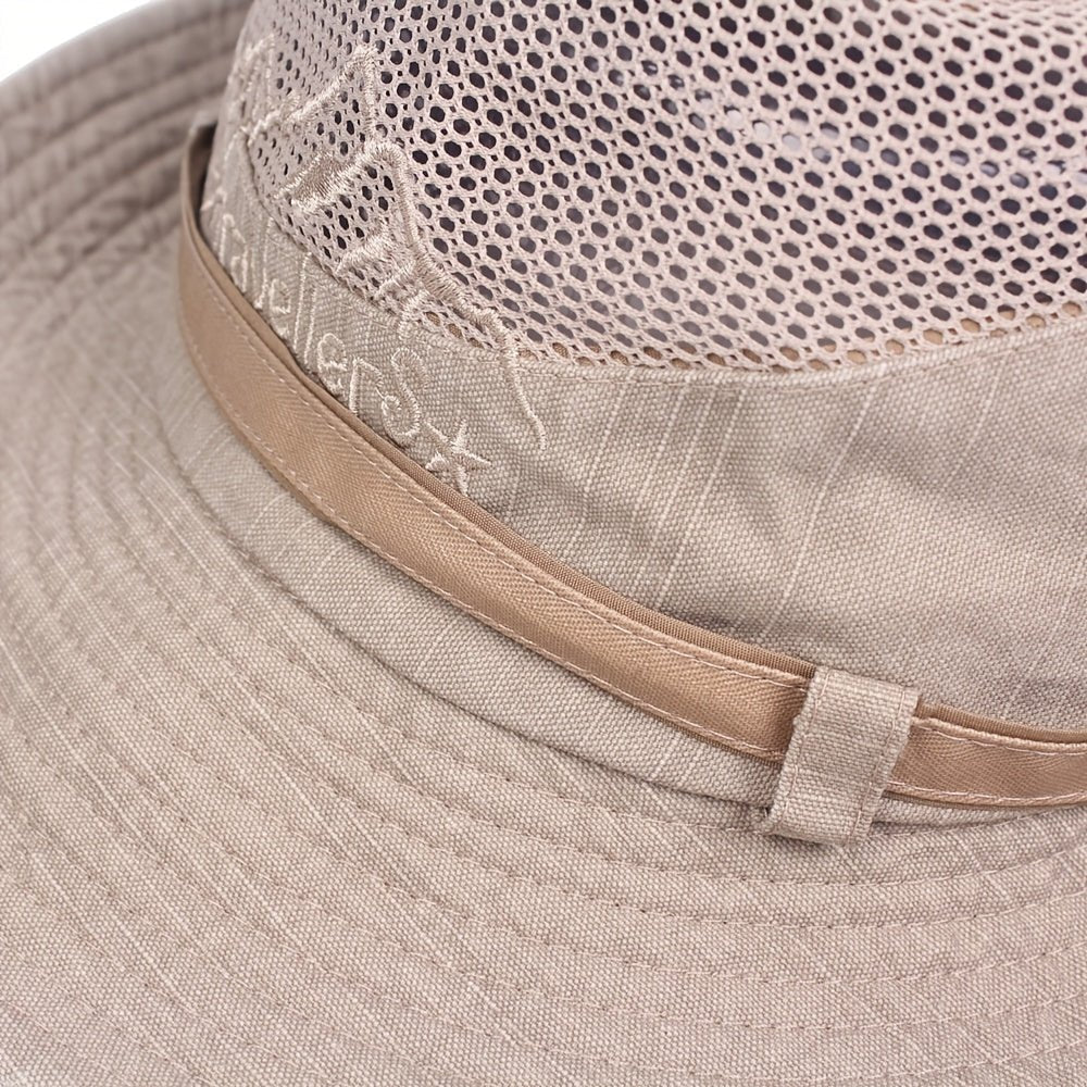 Lichtgewicht Panama - Stijl Hoed – Ademend Mesh Zonnehoed voor Buiten - De Mode OutletGREY-RA08X94