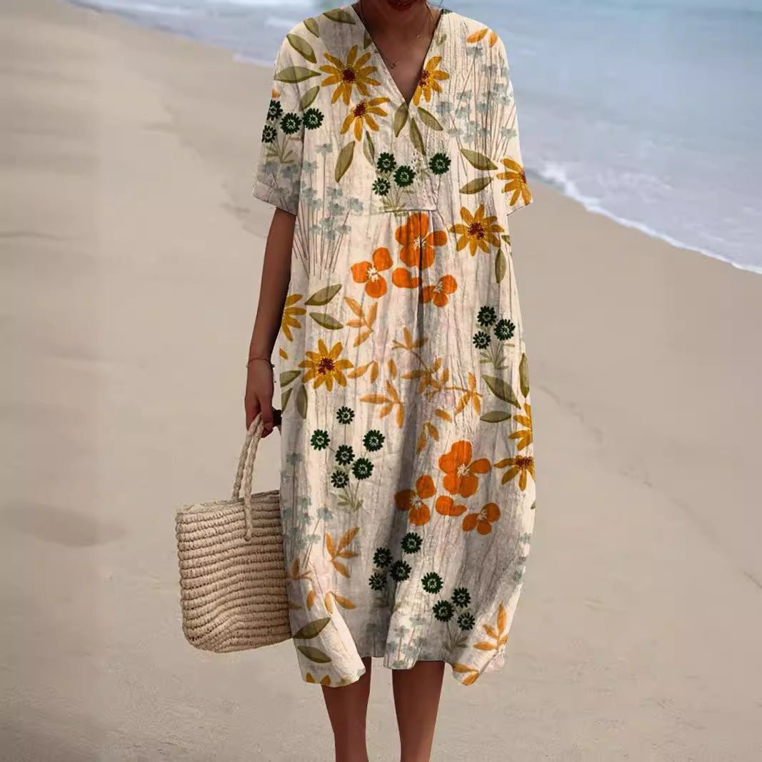 Lotte Dames Zomerjurk Met Bloemenprint - De Mode Outletsku_a0