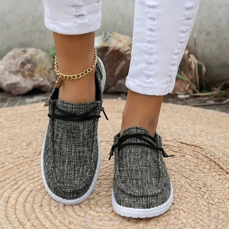 Dames Loafers - Casual Instappers met Vetersluiting en Comfortabele Zool