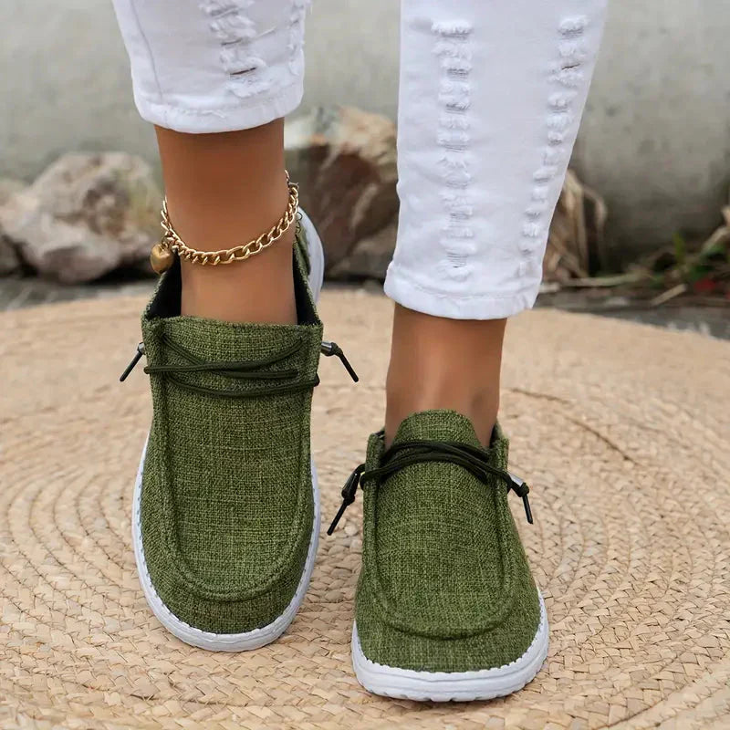 Dames Loafers - Casual Instappers met Vetersluiting en Comfortabele Zool