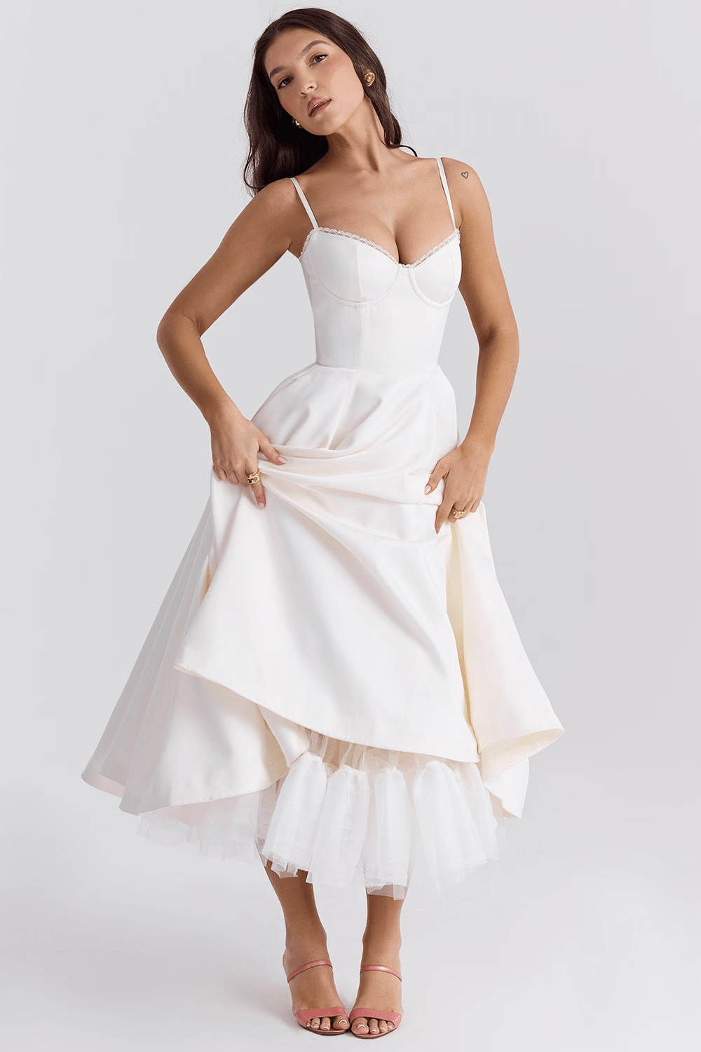 Mode Outlet | Elegante Midi Party Jurk – Flatterend & Feestelijk - De Mode OutletP2284 - Blue - S