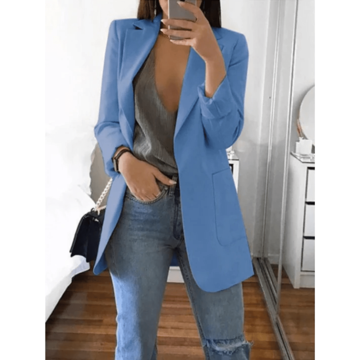 Mode Outlet | Slim - Fit Blazer voor Vrouwen – Stijlvol & Veelzijdig - De Mode OutletDQ-06021954-1825