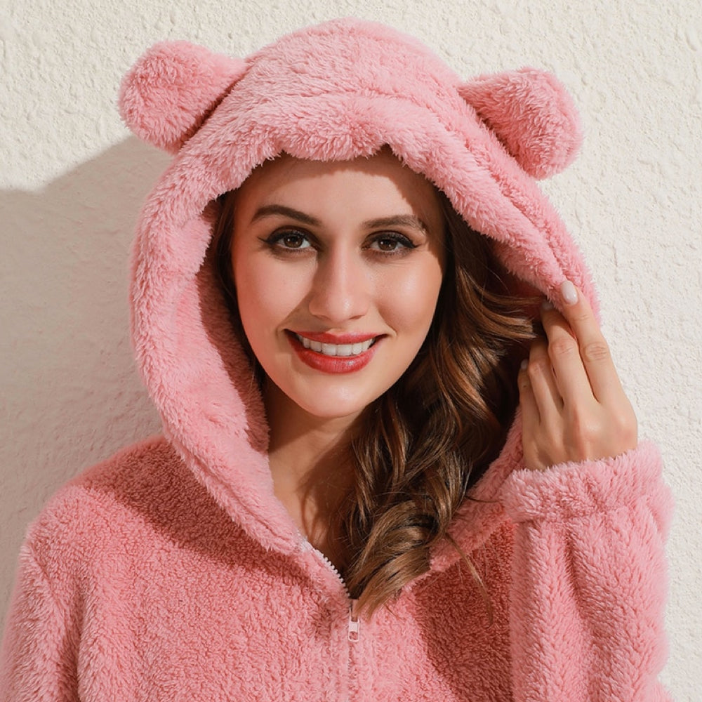 CUDDLECUB | Superzachte Fleece Onesie met Berenoortjes – Warm & Knus