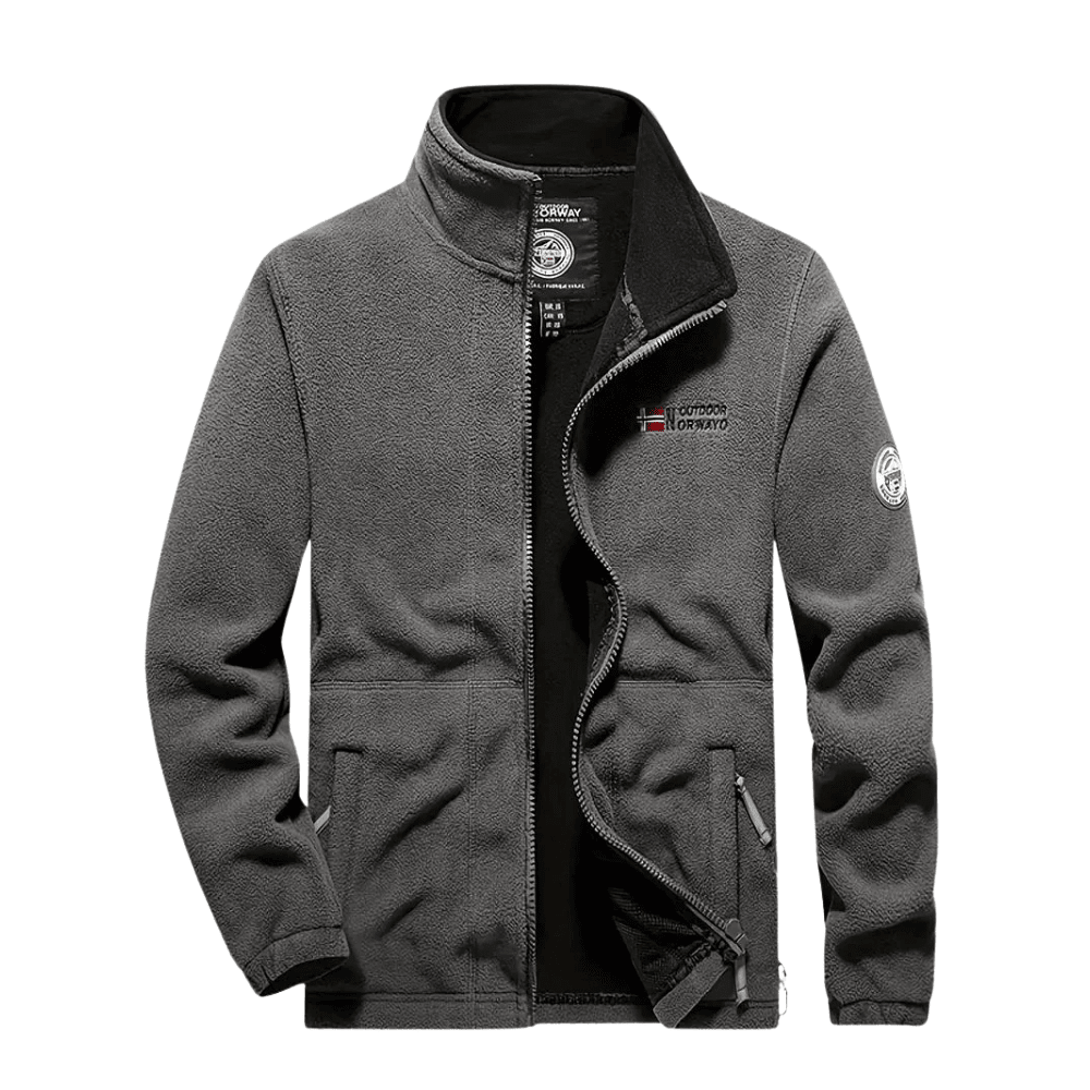 Thermisch Ademend Fleecejack – Lichtgewicht voor Outdoor Gebruik - De Mode OutletGREY-QI41D08