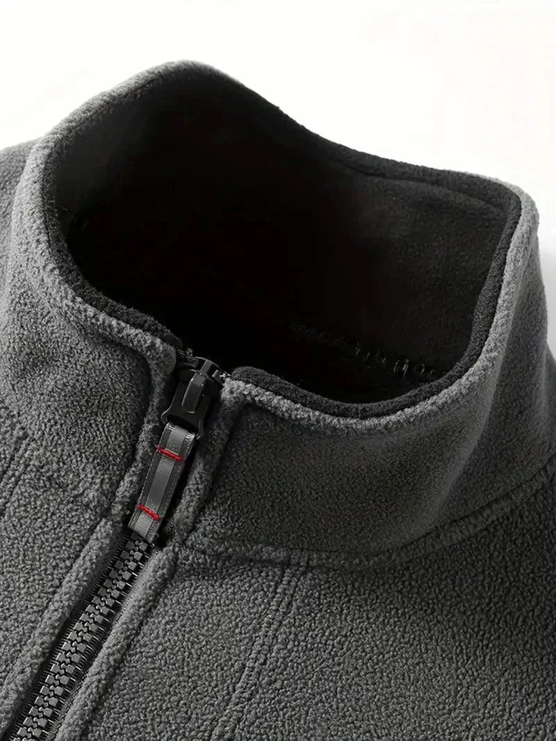 Thermisch Ademend Fleecejack – Lichtgewicht voor Outdoor Gebruik - De Mode OutletGREY-QI41D08