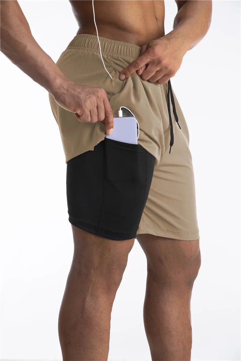 Titan | Hardloop Shorts met Liner & Telefoonzak – Comfort & Functionaliteit - De Mode OutletDMED1-GD791026