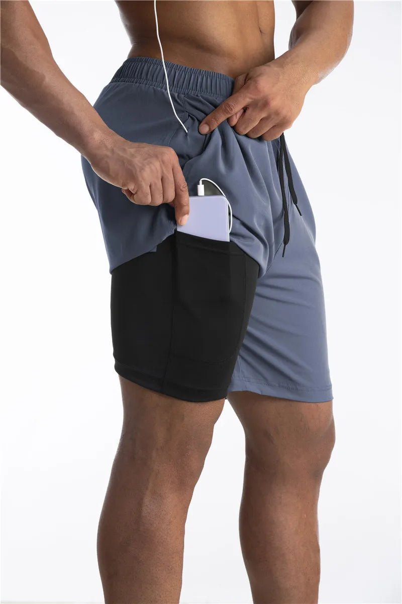 Titan | Hardloop Shorts met Liner & Telefoonzak – Comfort & Functionaliteit - De Mode OutletDMED1-GD791016