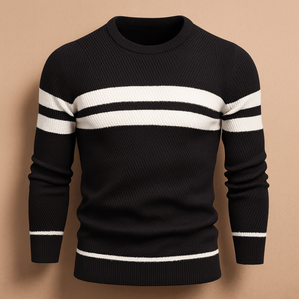 Trui heren – Casual katoenen trui met ronde hals - De Mode Outlet